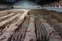 Fotos af kejser Qin's terracotta soldater i Xian, Kina
